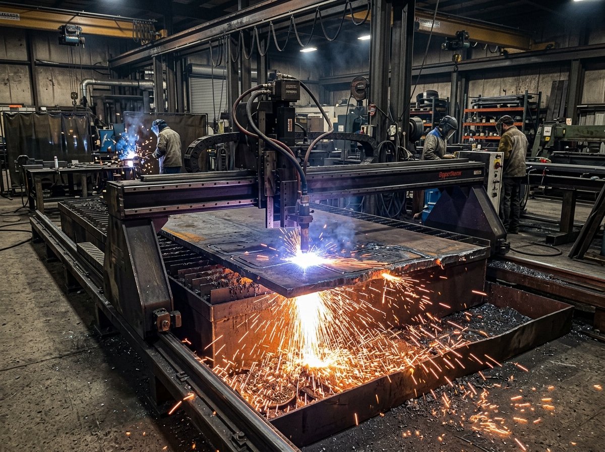 CNC Plasma Arc Thick Steel Plate Cutting